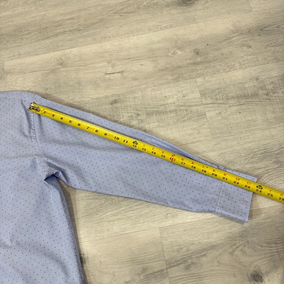 Tommy Hilfiger Light Blue Dress Shirt with Dotted H Pattern Neck 16 - Picture 9 of 17
